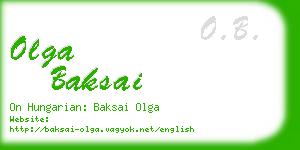 olga baksai business card